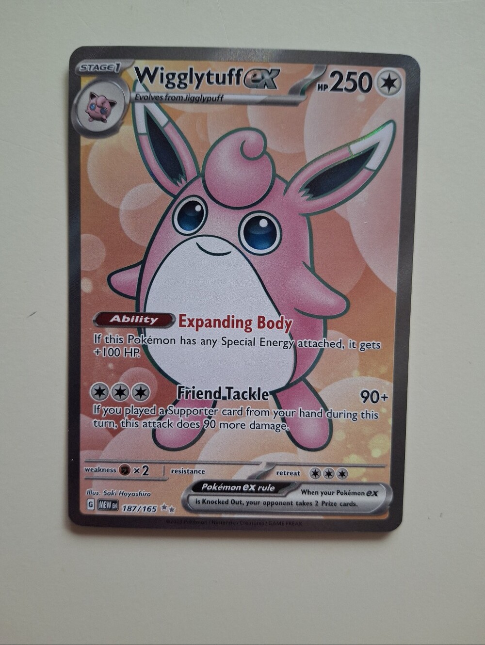 Wigglytuff EX Pink Pokémon Trading Card - Collector Card